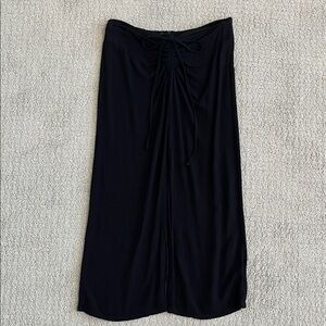 🩷 Front Tie/ Front Slit Midi Black Skirt Women's Skirt 100% Viscose Beach Pool